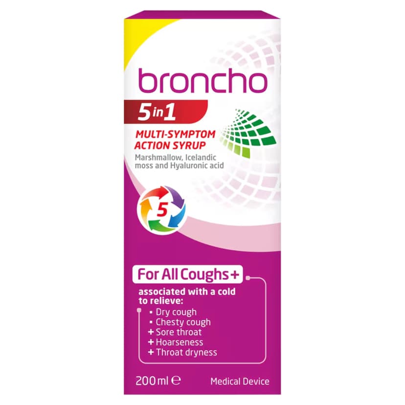 Broncho 5 In 1 Multi-Symptoma Action Syrup 200ml
